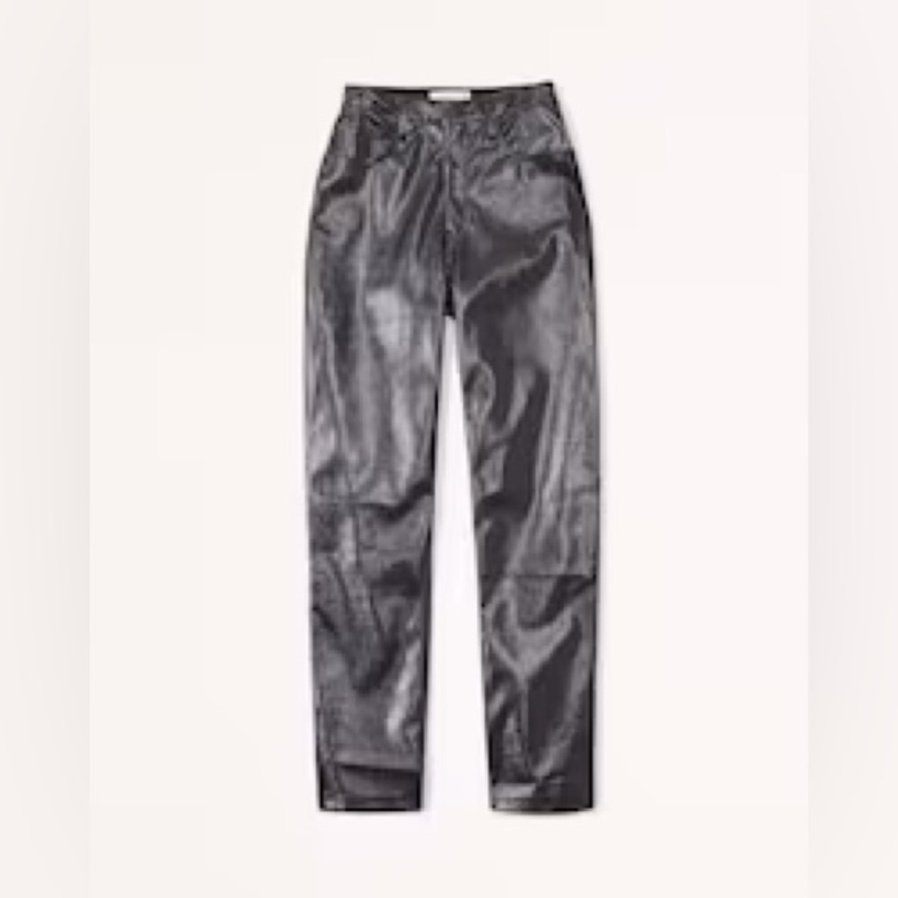 Abercrombie & Fitch Curve Love Patent Leather 90s Straight Pant, 33